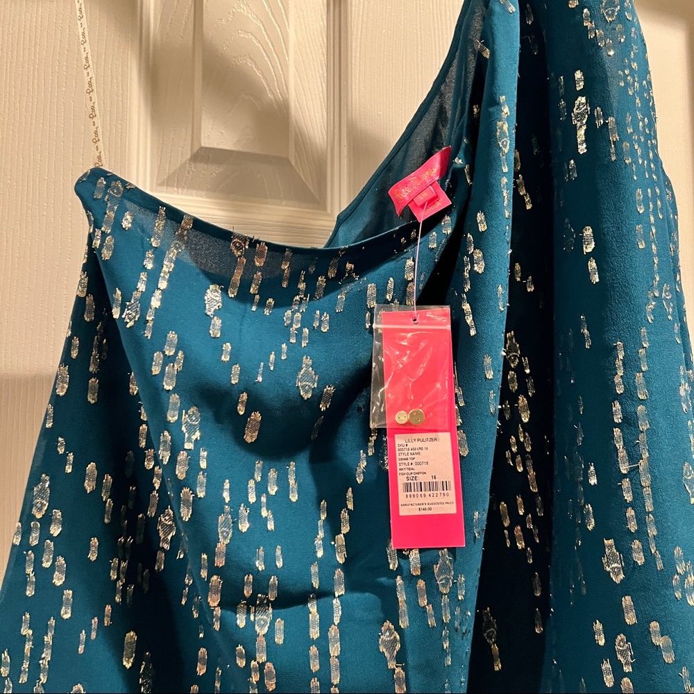 Lilly Pulitzer one shoulder Sienna top - Picture 5 of 9